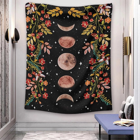 Moon Phase Wall Tapestry Nature