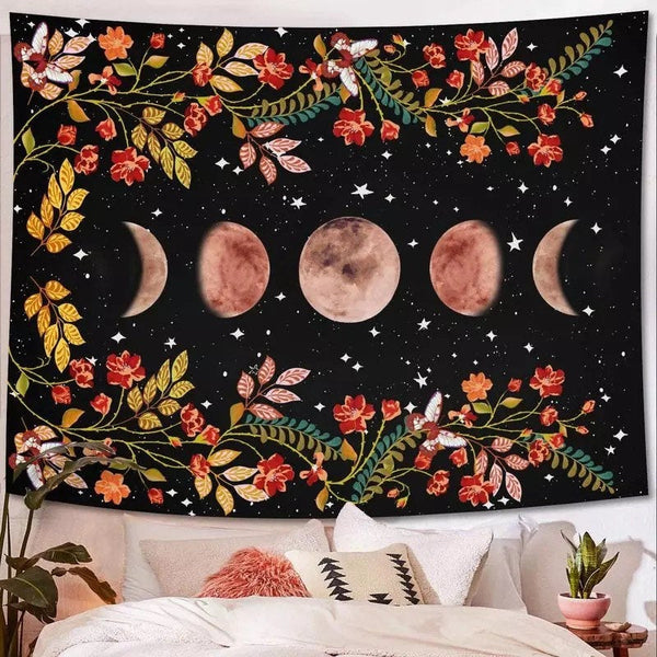 Moon Phase Wall Tapestry Nature