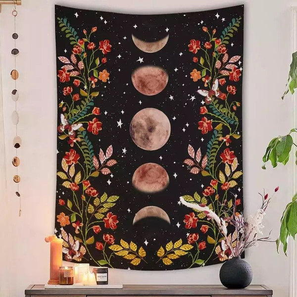 Moon Phase Wall Tapestry Nature
