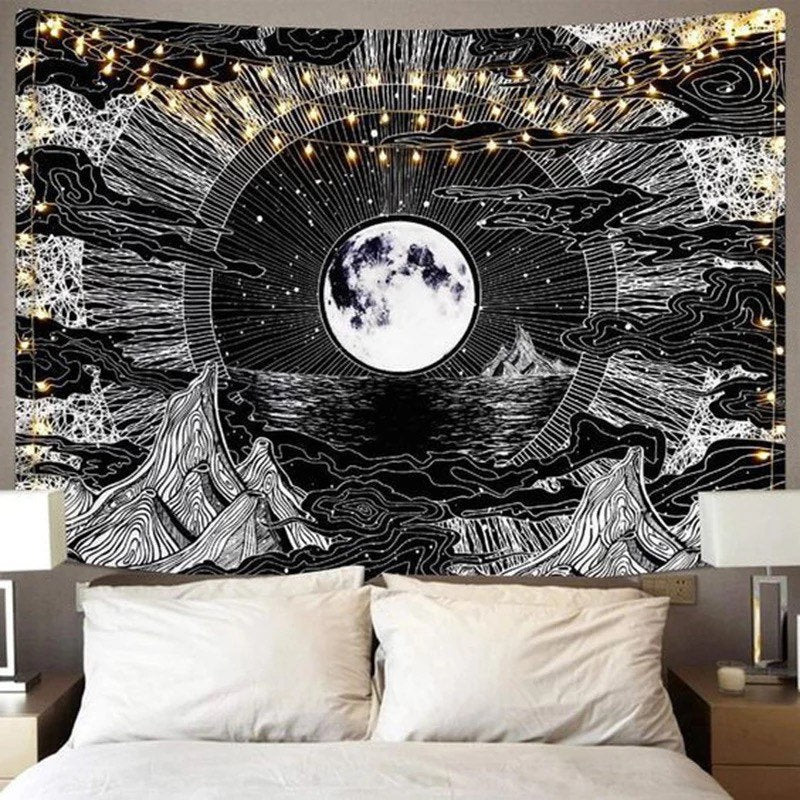 Moon Mountain Wall Tapestry