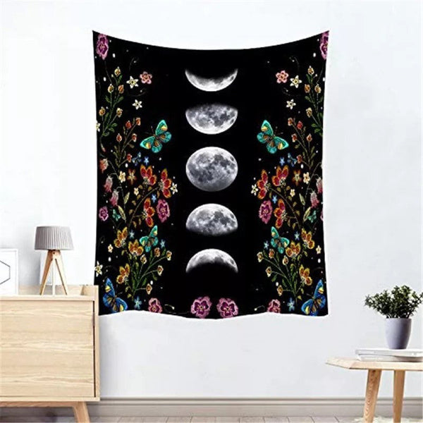 Butterfly Moon Phase Wall Tapestry