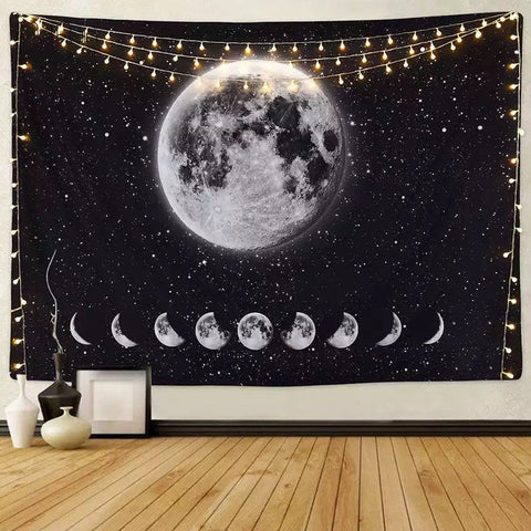 Moon and Galaxy Wall Tapestry
