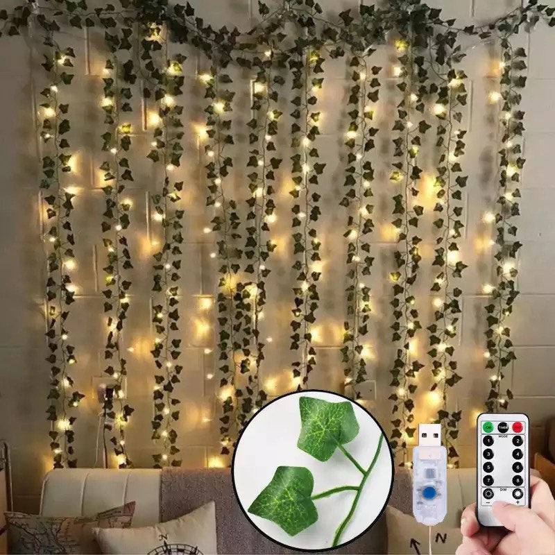 Vine Leaf Curtain Fairy Lights