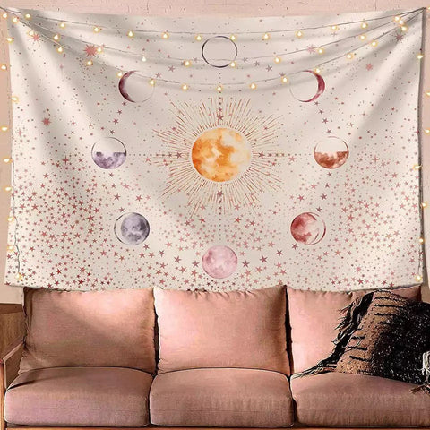 Moon and Star Wall Tapestry
